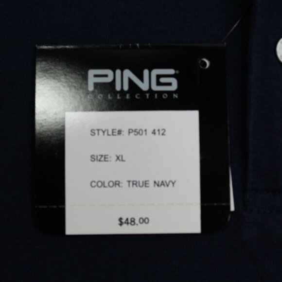 Ping Collection Mens XL Navy Blue Performance Activewear Pro Golf Polo Shirt - Picture 9 of 12